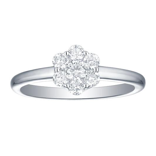 Flower Ring | 14K Gold Lab Grown Diamond Ring