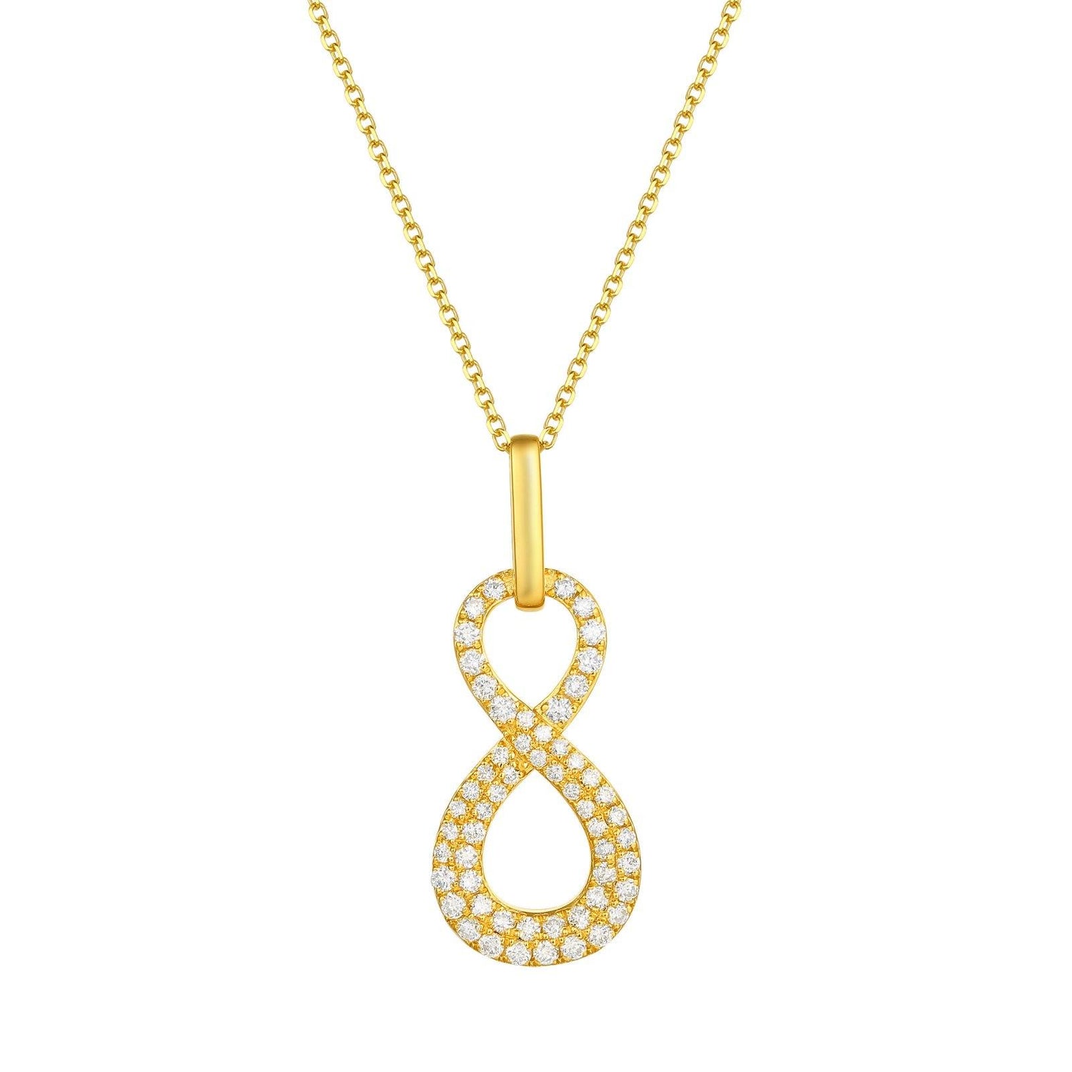 Limitless Collection Lab Grown Diamond Pendant Necklace Analucia Beltran Diamonds 14 kt yellow gold plated