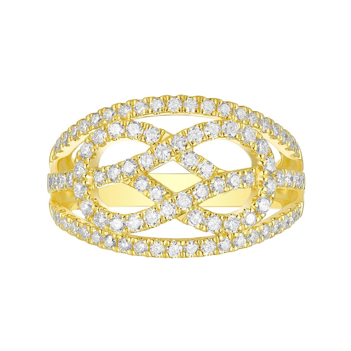 Limitless Collection Lab Grown Diamond Ring Ring Analucia Beltran Diamonds 14 kt yellow gold plated