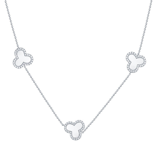 Love Collection Lab Grown Diamond Station necklace Necklace Analucia Beltran Diamonds Rhodium plated