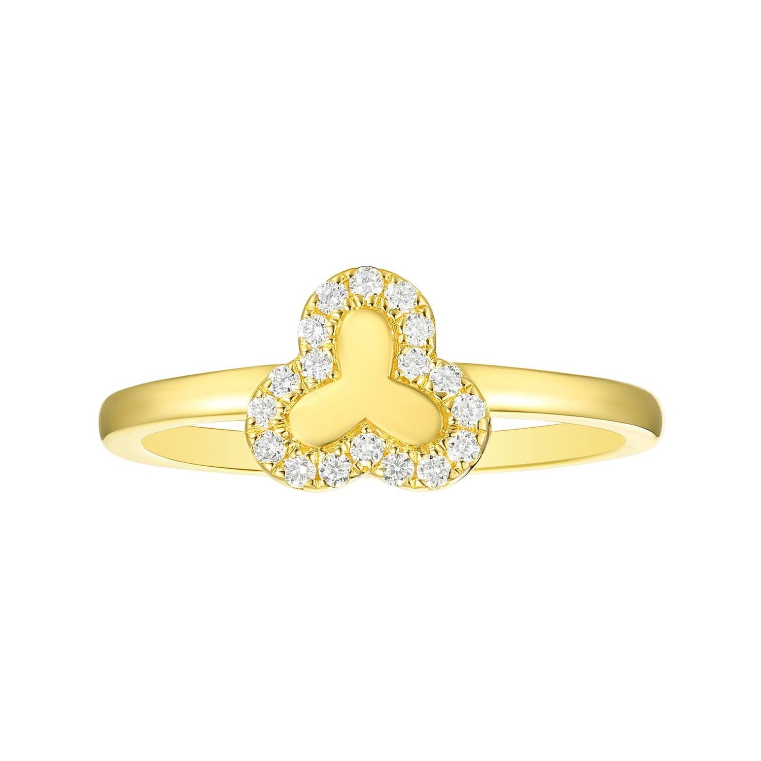 Love Collection Lab Grown Diamonds Ring Ring Analucia Beltran Diamonds 14 kt yellow gold plated