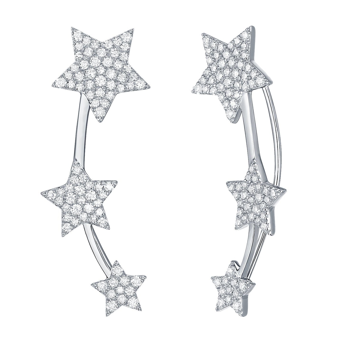 Lucky Stars Collection Lab Grown Diamond Climber earrings Earrings Analucia Beltran Diamonds