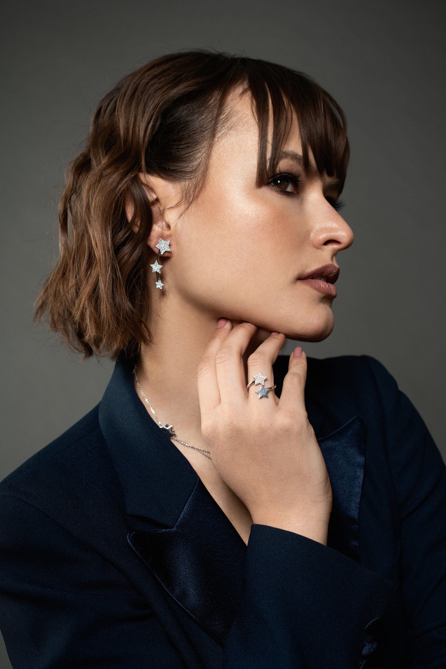 Lucky Stars Collection Lab Grown Diamond Climber Earrings Earrings Analucia Beltran Diamonds
